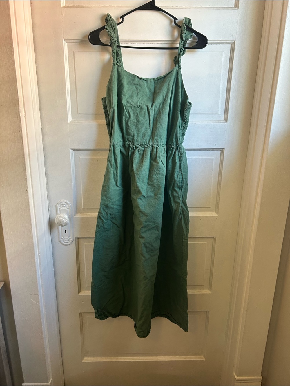 Mata Traders Teal Green Ruffle-Strap Midi Dress